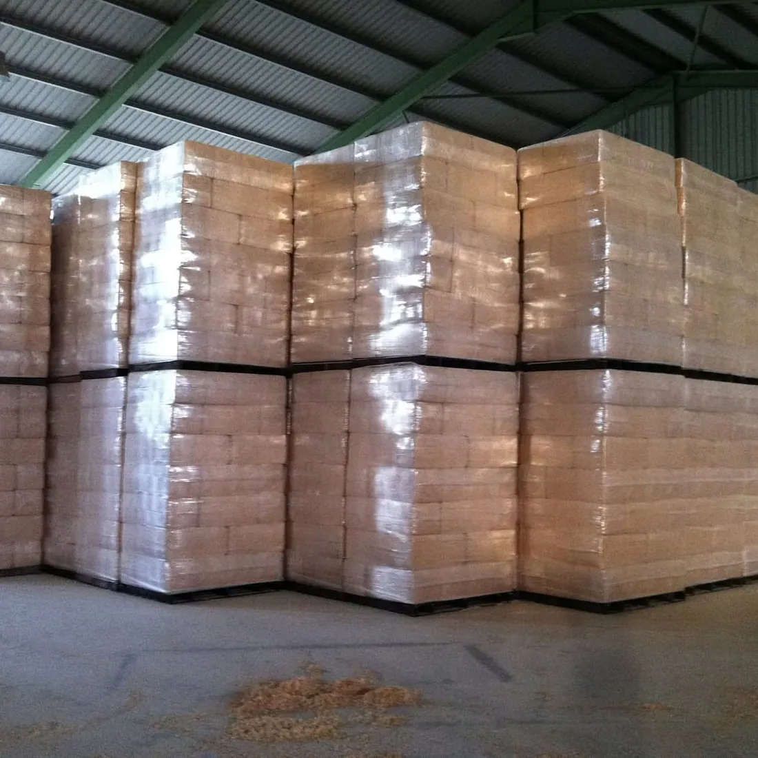 Wood wrapped up ready to be shipped