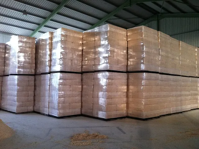 Animal feed stacked up