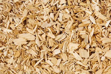 Close-up wood shavings