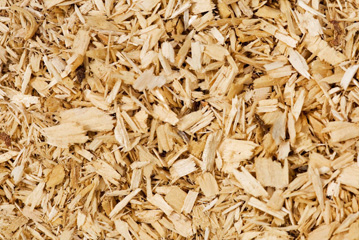 Close-up wood shavings